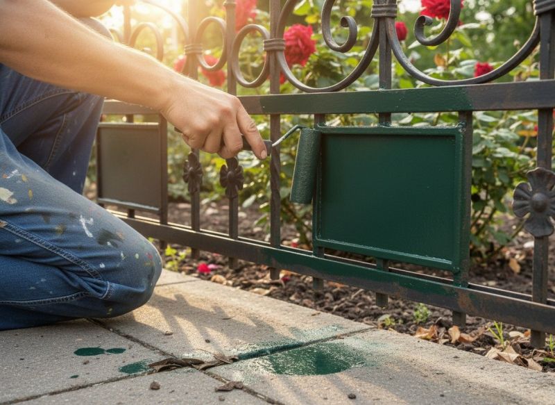 Local Metal Fence Painting pros at work